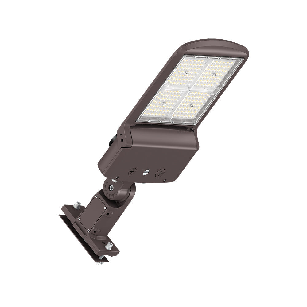 ZOHO 6TH GEN | LED Area Light | ADJ Wattage 100W/120W/150W | 25500 Lumens | Adj CCT 4000K/5000K/5700K | 120V-277V | Universal Bracket | Bronze Housing | IP65 | UL & DLC Listed - Beyond LED Technology