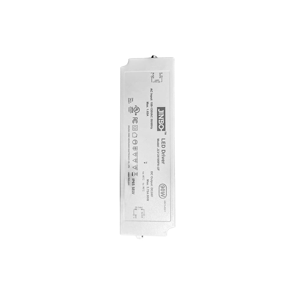 JINBO | LED Power Supply | 90 Watt | 24 Volt DC | IP65 | JLV-24060PA-U3 | 100V-130Vac | UL Listed