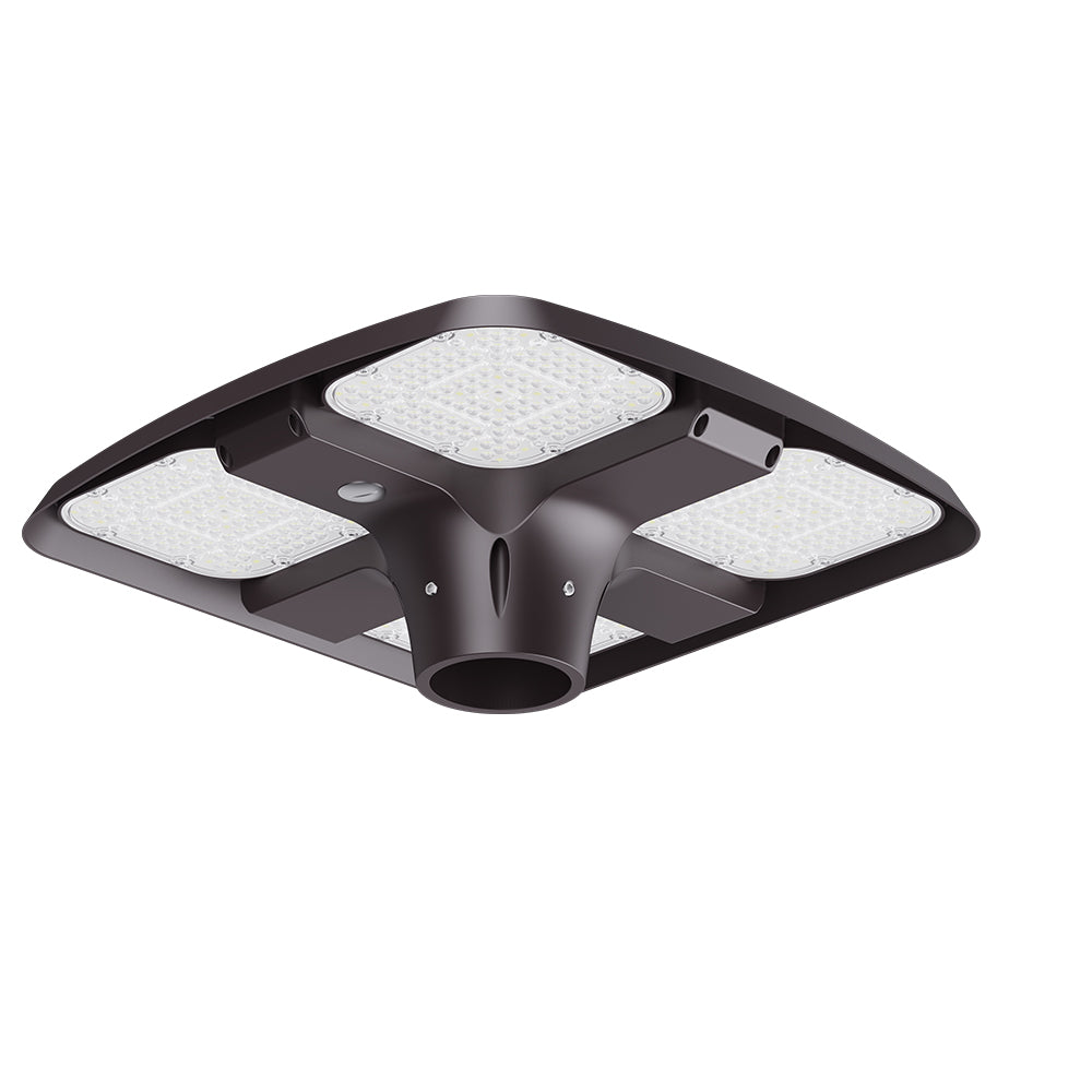 PROFEN | LED Post Top Light | Adjustable Watt 80W/100W/150W | 20250 Lumens | Adjustable CCT 3000K-4000K-5000K | 120V-277V | Bronze Housing | IP65 | UL & DLC Listed