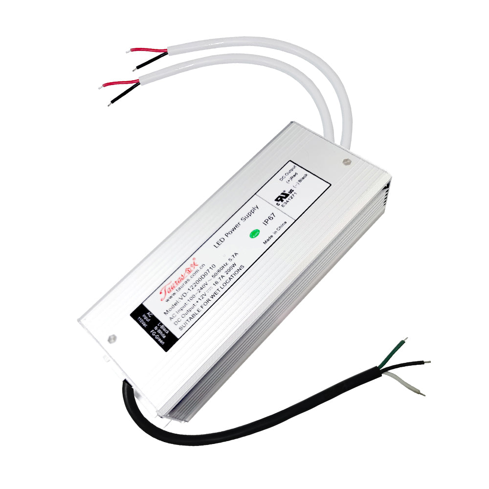 LED Power Supply | 200 Watt | 12 Volt DC | IP67 | VD-12200D00710 | UL Listed