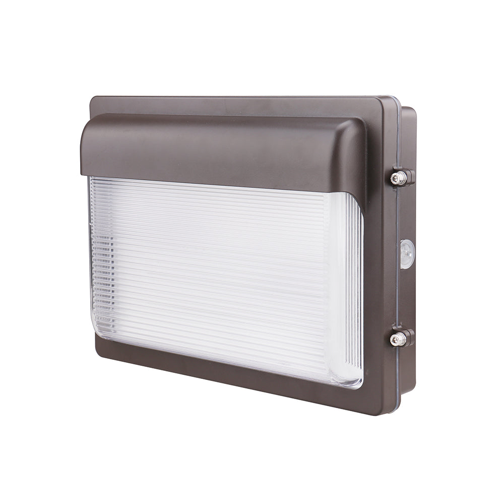 ZION 2nd GEN | LED Wall Pack | Adjustable Watt 80W/100W/120W | 16200 Lumens | Adjustable CCT 3000K/4000K/5000K | 120V-277V | Built In Photocell | Bronze Housing | IP65 | UL & DLC Listed - Beyond LED Technology