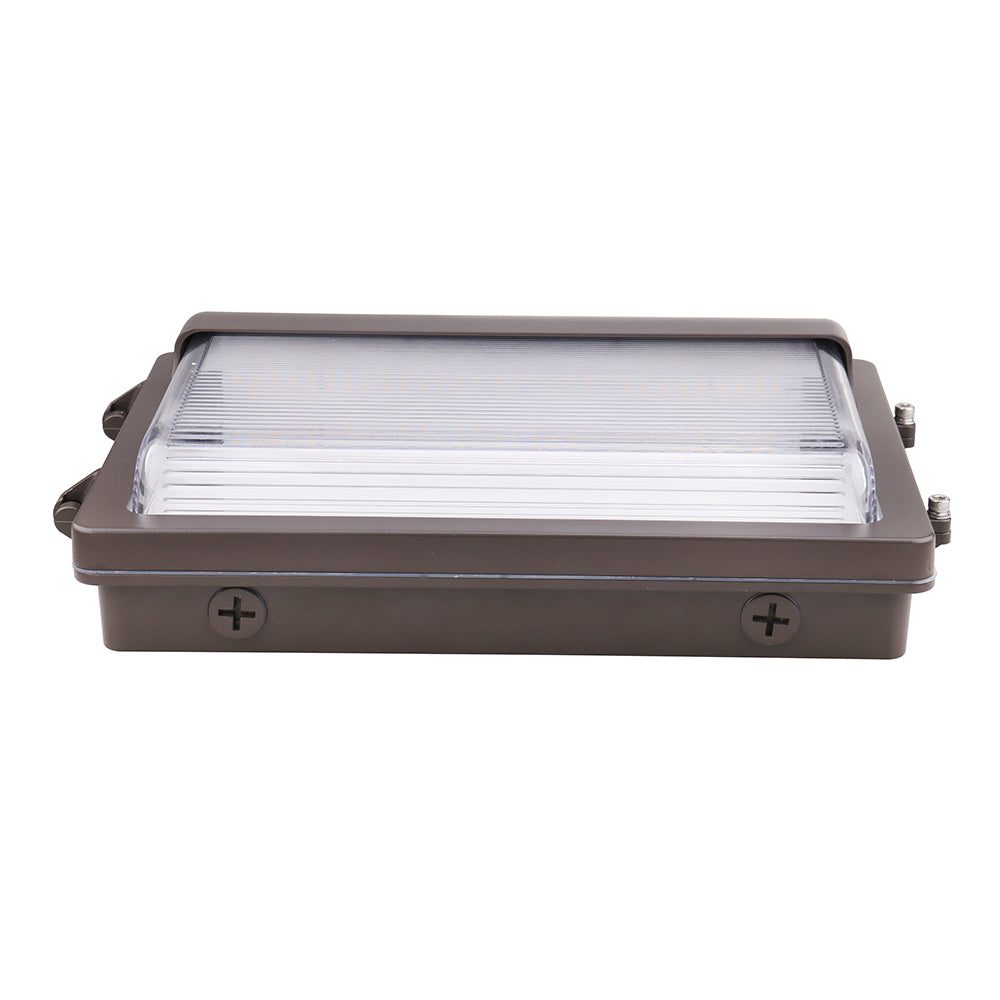 ZION 2nd GEN | LED Wall Pack | Adjustable Watt 80W/100W/120W | 16200 Lumens | Adjustable CCT 3000K/4000K/5000K | 120V-277V | Built In Photocell | Bronze Housing | IP65 | UL & DLC Listed - Beyond LED Technology