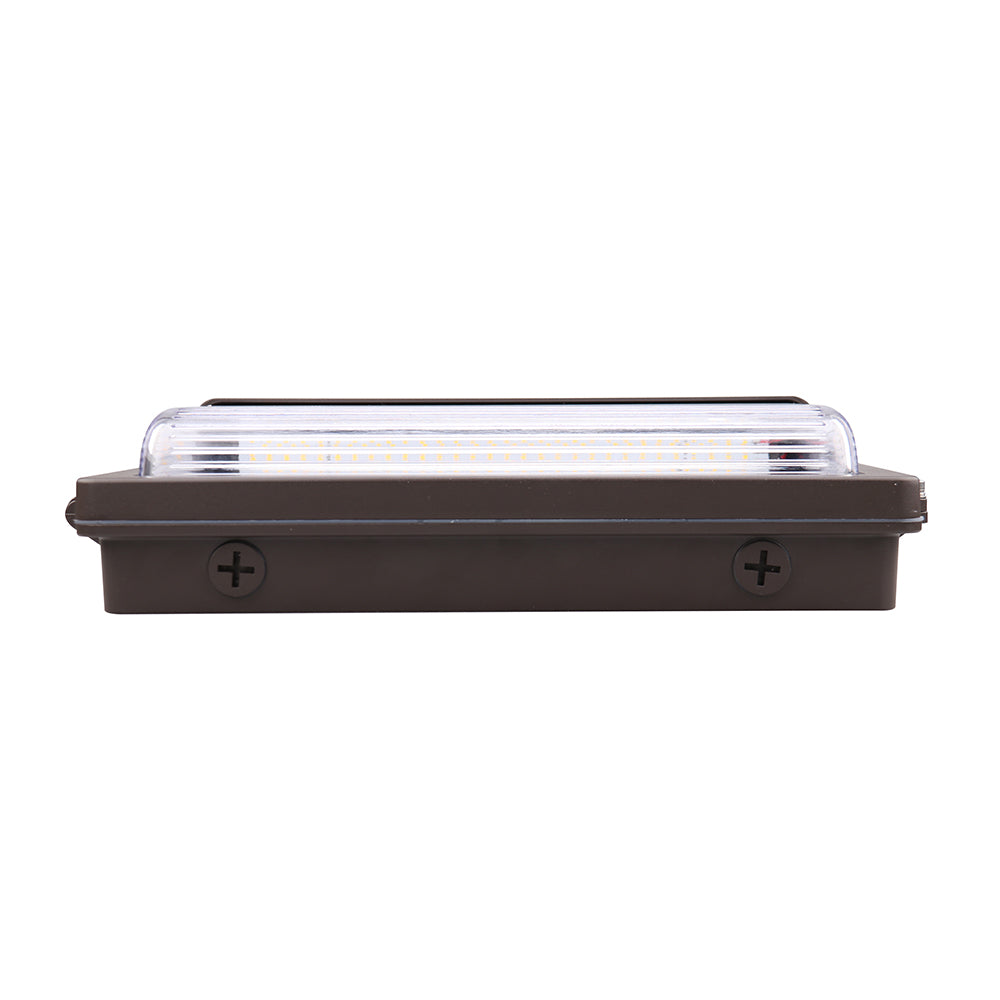 ZION 2nd GEN | LED Wall Pack | Adjustable Watt 80W/100W/120W | 16200 Lumens | Adjustable CCT 3000K/4000K/5000K | 120V-277V | Built In Photocell | Bronze Housing | IP65 | UL & DLC Listed - Beyond LED Technology