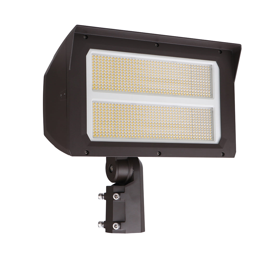UNION | LED Flood Light | Adj Watt 200W/240W/300W | 45000 Lumens | 5000K | 120V-277V | Slip Fitter / Yoke Mount Included | Bronze Housing | IP65 | UL & DLC Listed