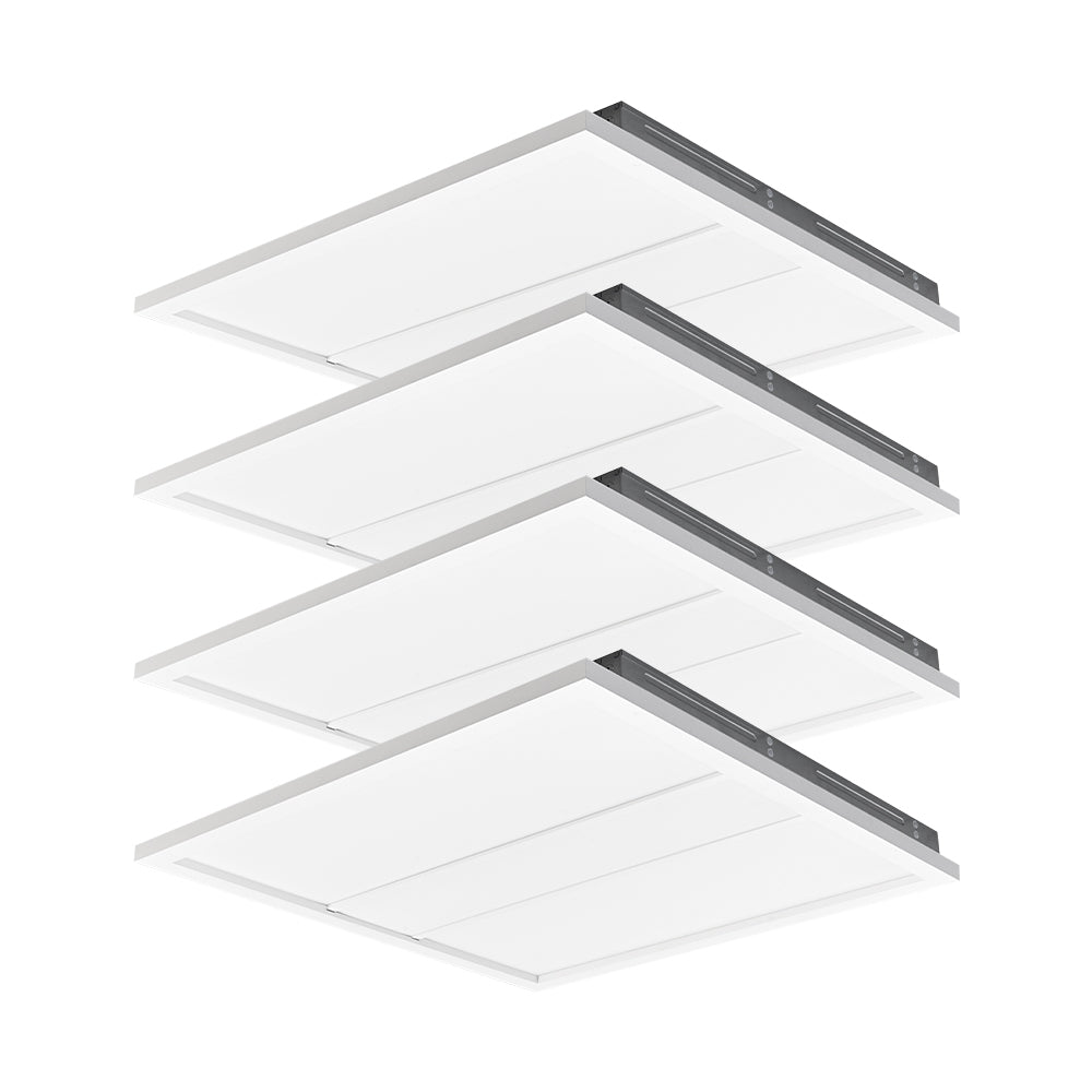 KENORA | LED Panel/Troffer | Adj Watt 20W/25W/30W | 3750 Lumens | Adj CCT 3500K/4000K/5000K | 120V-277V | 2'X2' | Dimmable | UL & DLC Listed | Pack of 4 - Beyond LED Technology