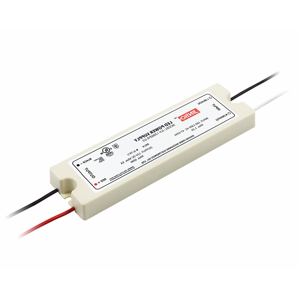 JINBO | LED Power Supply | 60 Watt | 12 Volt DC | IP65 | JLV-12060PA-U3 | UL Listed