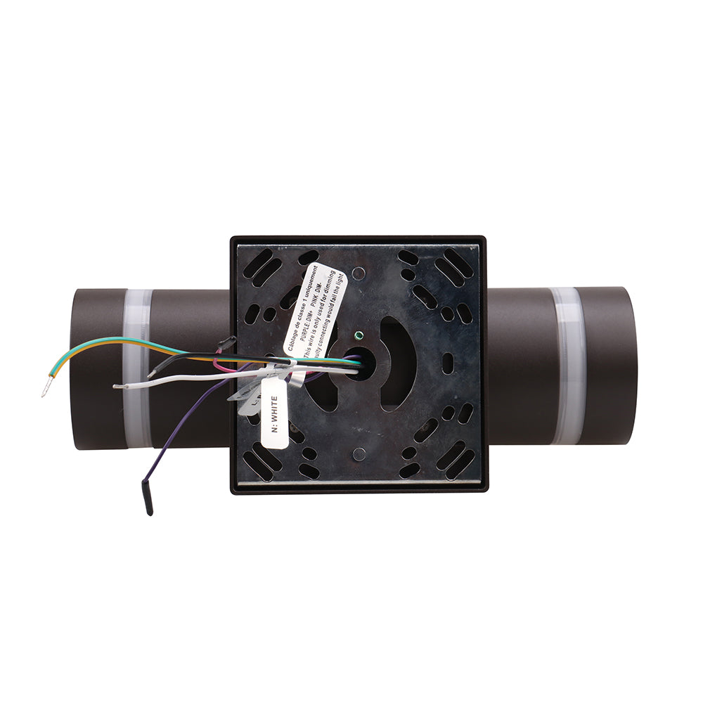 NOME | LED Up & Down Wall Sconce | Adj Watt 10W/20W/30W | 3150 Lumens | Adj CCT 3000K/ 4000K/ 5000K | 120-277V | Built-In-Photocell | Bronze Housing | IP65 | UL & DLC Listed