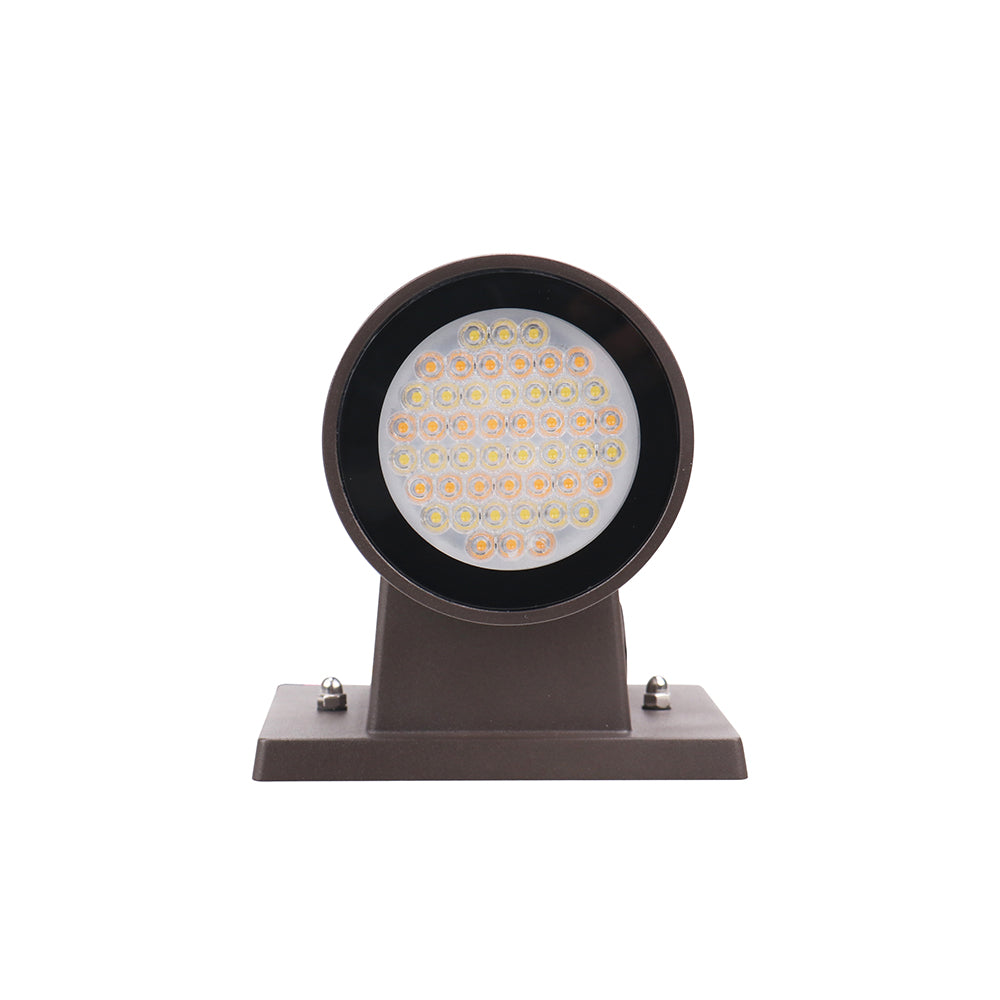 NOME | LED Up & Down Wall Sconce | Adj Watt 10W/20W/30W | 3150 Lumens | Adj CCT 3000K/ 4000K/ 5000K | 120-277V | Built-In-Photocell | Bronze Housing | IP65 | UL & DLC Listed