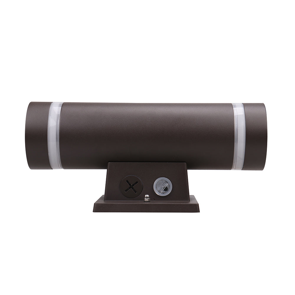NOME | LED Up & Down Wall Sconce | Adj Watt 10W/20W/30W | 3150 Lumens | Adj CCT 3000K/ 4000K/ 5000K | 120-277V | Built-In-Photocell | Bronze Housing | IP65 | UL & DLC Listed