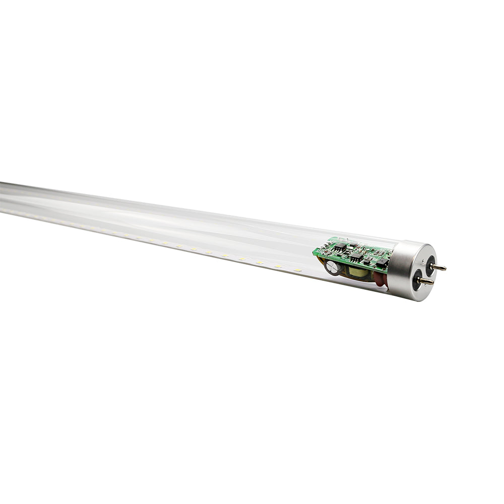 MR | LED T8 Glass Tube | 18 Watt | 2700 Lumens | 6500K | 120-277Vac | 4ft | Clear Lens | Type A+B | Single & Double Ended Power | UL & DLC Listed