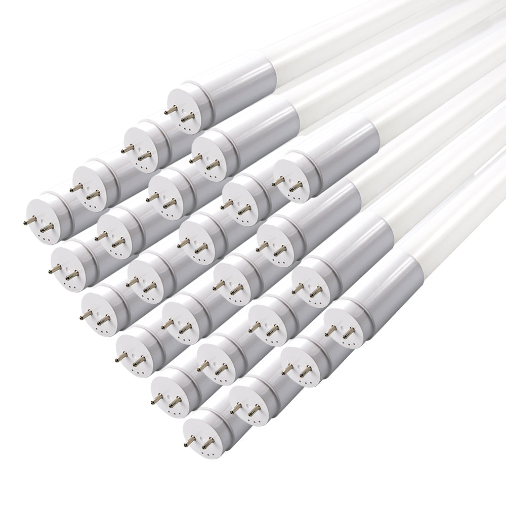 GLACIER | LED T8 Glass Tube | 18 Watt | 2250 Lumens | Adj CCT 4000K/5000K/6500K | 120-277Vac | 4ft | Frosted Lens | Type A+B | Double Ended Power | ETL & DLC Listed