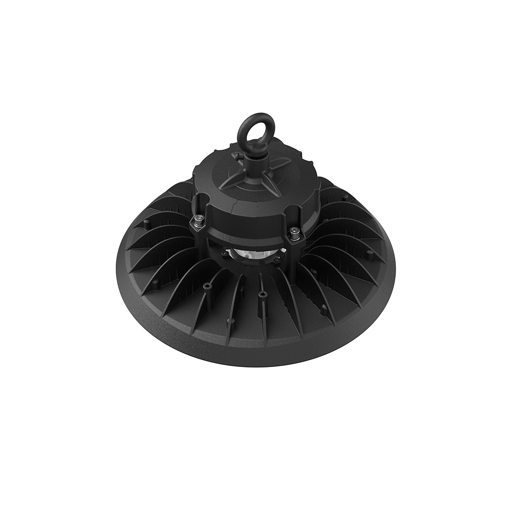 TAHOE | LED UFO High Bay | Adj Watt 100W/125W/150W | 24750 Lumens | Adj CCT 4000K/5000K/5700K | 120-277Vac | Black Housing | IP65 | UL & DLC Listed