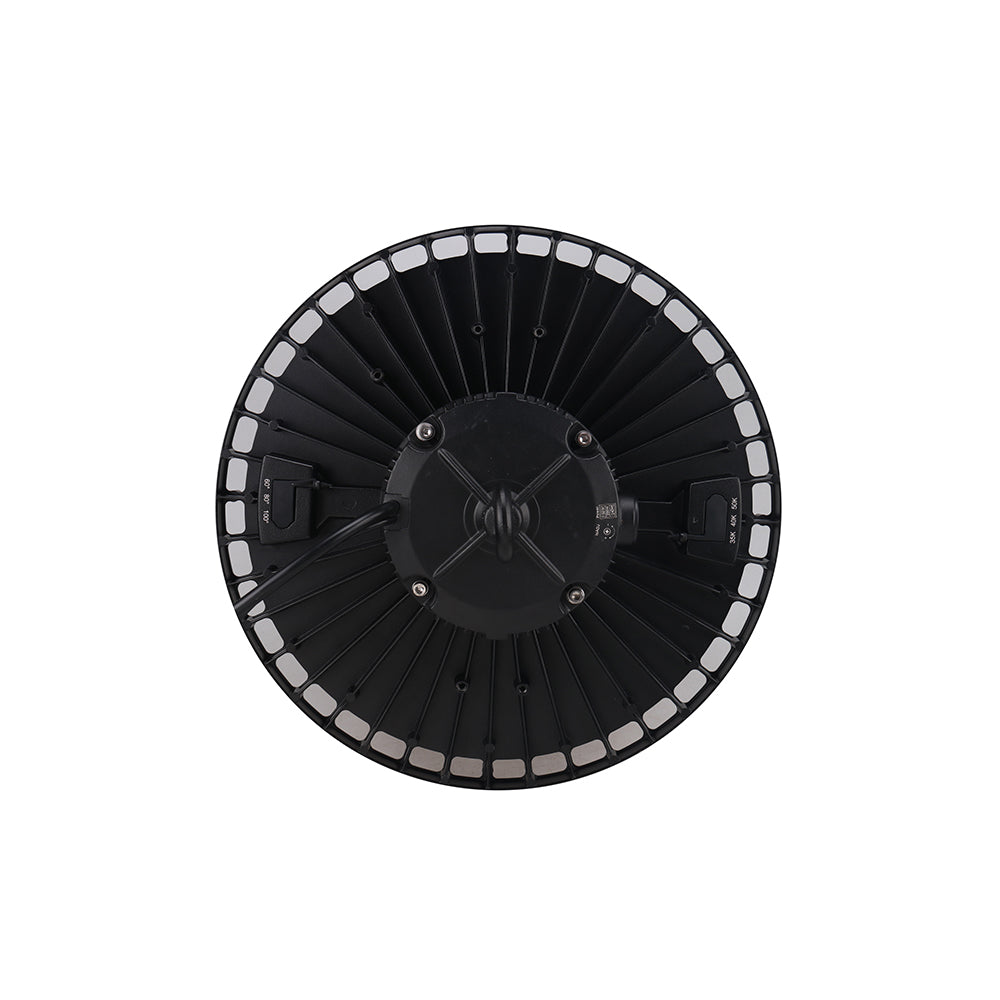 BEYONDBEAM | LED UFO High Bay | Adj Watt 160W/200W/240W | 38000 Lumens | Adj CCT 3K-4K-5K | 120-277V | Adj Beam Angle 60°/80°/100° | O-Hook Mount Included | IP65 | UL & DLC Listed