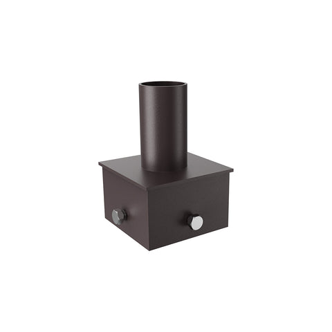 Square Pole Mount | 2-3/8” O.D Tenon | Tenon Mount | 5” Pole Square Adaptor | Bronze Housing