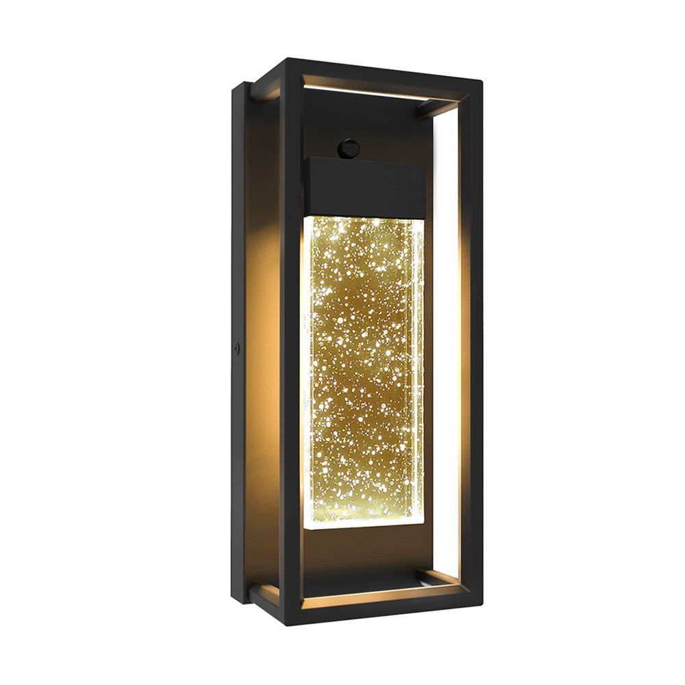 LUXE | LED Crystal Wall Sconce | 12 Watt | 420 Lumens | Adj CCT 2700K-3000K-3500K-4000K-5000K | 120V | 12.2 inch | Aluminum, Metal & Crystal Glass | IP65 | ETL Listed