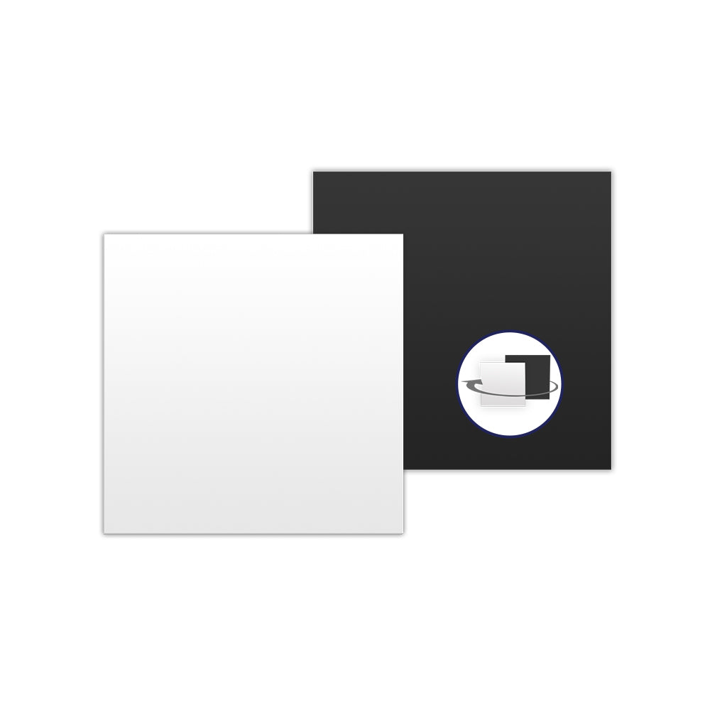 24" x 24" Double Sided ACM 3mm. White/Black Aluminum Composite Panel with 0.21mm Aluminum faces