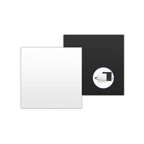 24" x 24" Double Sided ACM 3mm. White/Black Aluminum Composite Panel with 0.21mm Aluminum faces