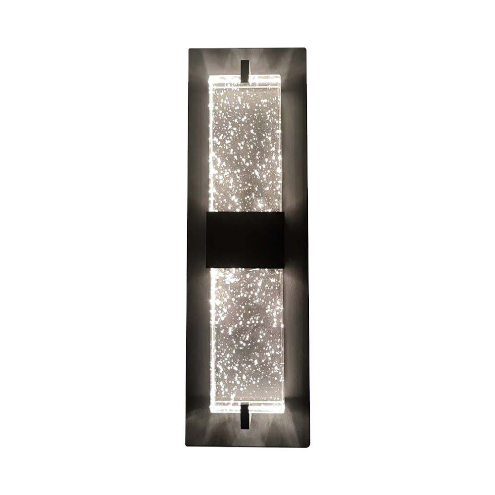 LIRA | LED Crystal Wall Sconce | 20 Watt | 800 Lumens | Adj CCT 2700K-3000K-3500K-4000K-5000K | 120V | 16 inch | Aluminum, Metal & Crystal Glass | IP65 | ETL Listed