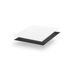 24" x 24" Double Sided ACM 3mm. White/Black Aluminum Composite Panel with 0.21mm Aluminum faces