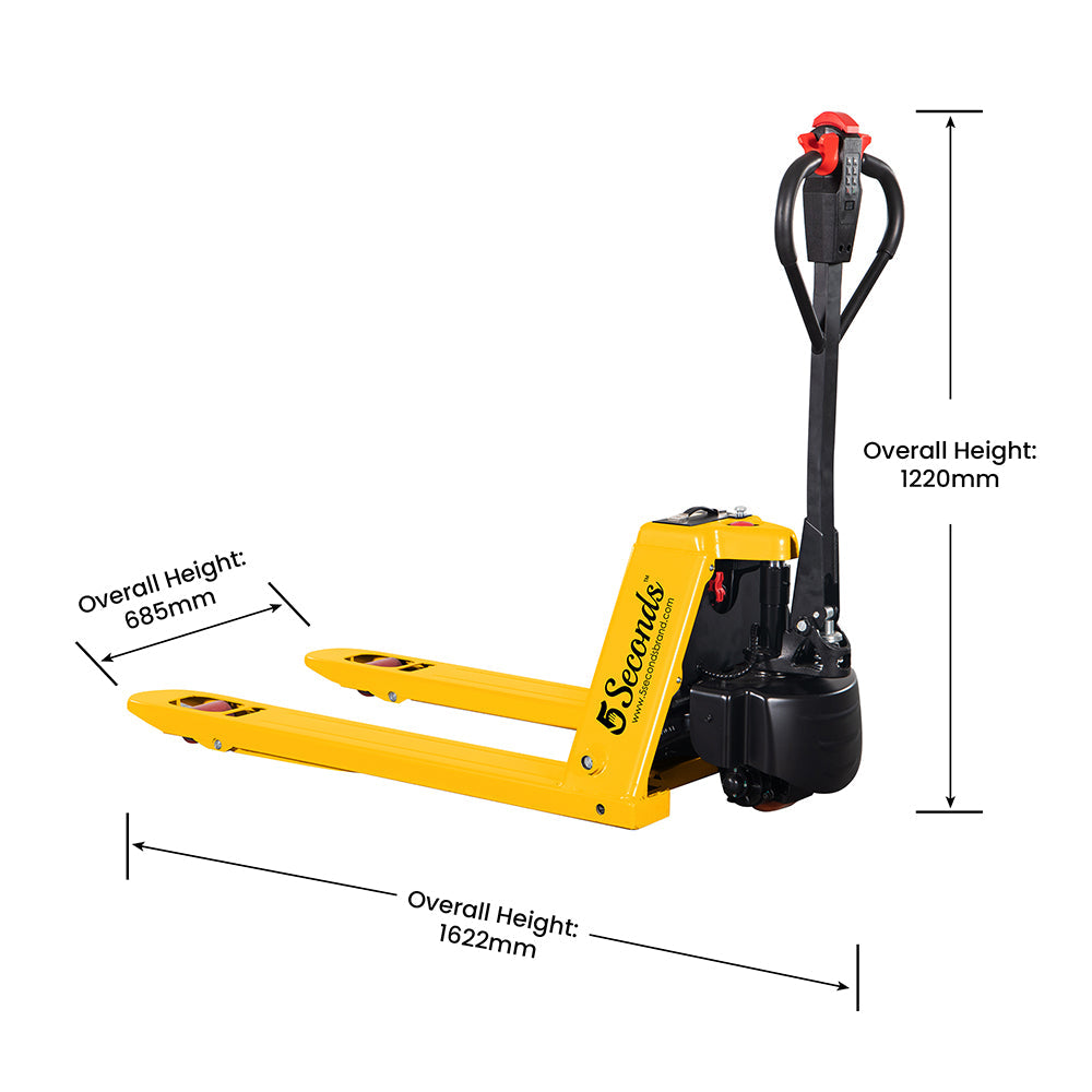 TYSON E-1000, Electric Powered Pallet Jack, 5500 lbs Capacity, Fork Sizes 48” x 27”