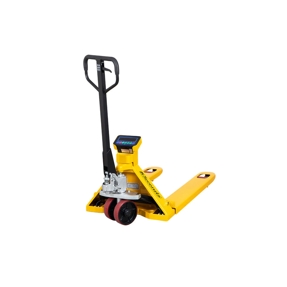 TYSON 750, Steel Pallet jack with digital scale, 5500 lbs, Fork sizes 48" x 27"