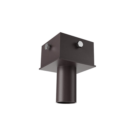 Square Pole Mount | 2-3/8” O.D Tenon | Tenon Mount | 5” Pole Square Adaptor | Bronze Housing