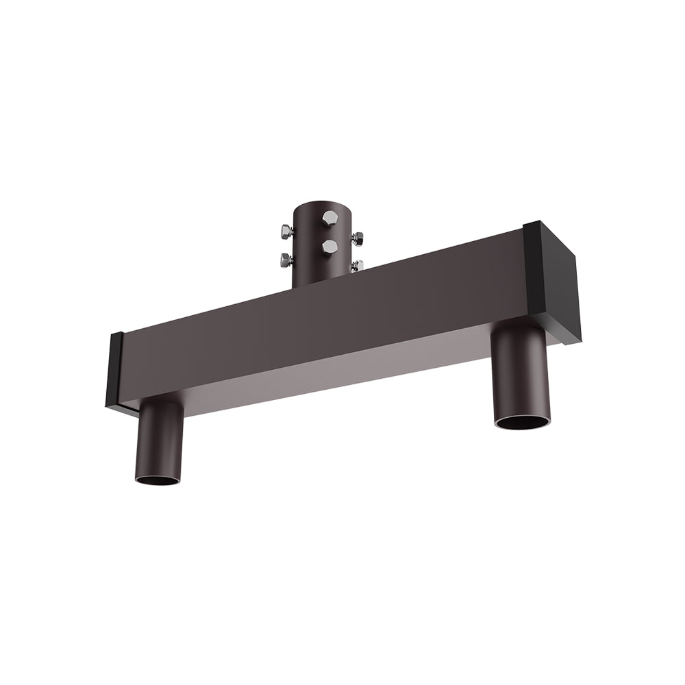 Low Profile Round Bullhorn Bracket with 2 Tenons Inline | 2-3/8" Outside Diameter | Bronze Housing