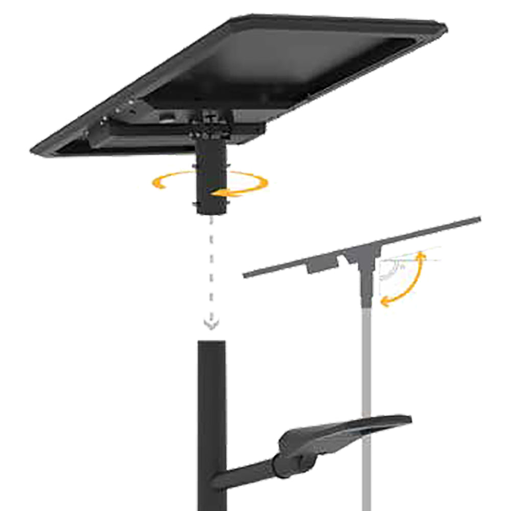 NATRON | Solar LED Street Light | 80 Watt | 12000 Lumens | 3000K-6000K | Parking Lot Light | Solar All in One Pro Street Light | 5 Years Warranty