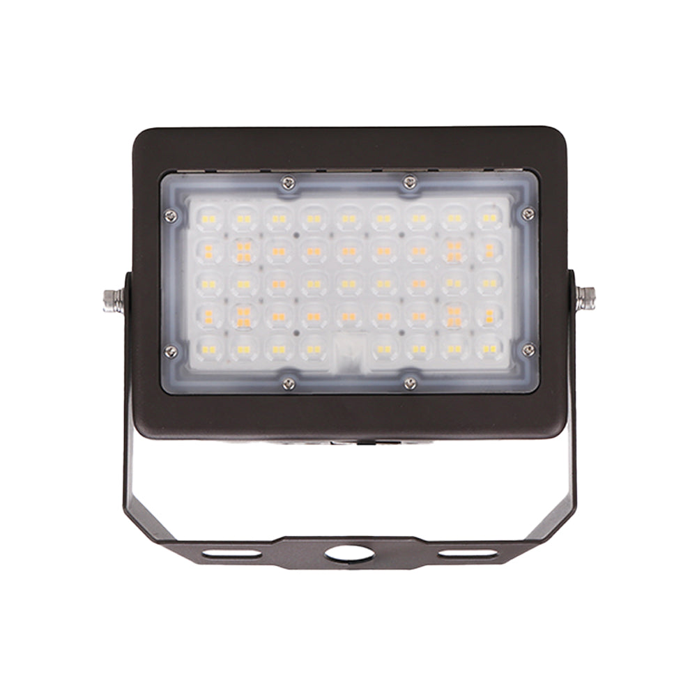 ATLAS 2nd Gen | LED Flood Light | 50 Watt | 6800 Lumens | Adjustable CCT 3000K-4000K-5000K | 120-277V | U Shaped Bracket | Bronze Housing | IP65 | UL & DLC Listed