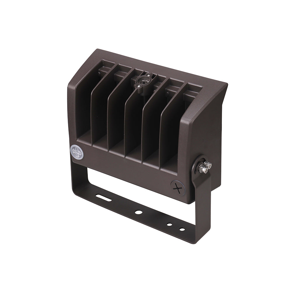 ORRA | LED Architectural Flood Light | Adj Watt 40W/60W/80W | 12560 Lumens | Adj CCT 3000K/4000K/5000K | 120-277Vac | U-Bracket Included | Bronze Housing | IP65 | UL & DLC Listed