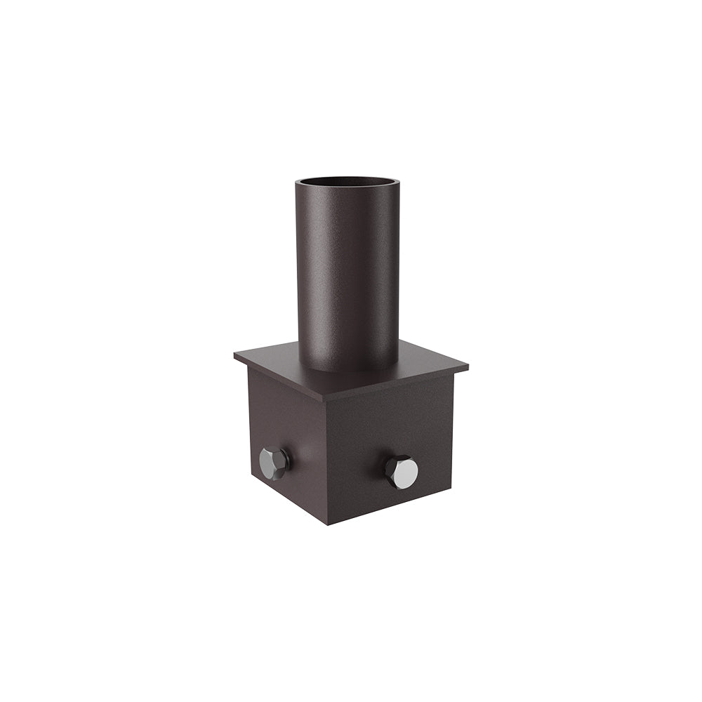 Square Pole Mount | 2-3/8” O.D Tenon | Tenon Mount | 4” Pole Square Adaptor | Bronze Housing