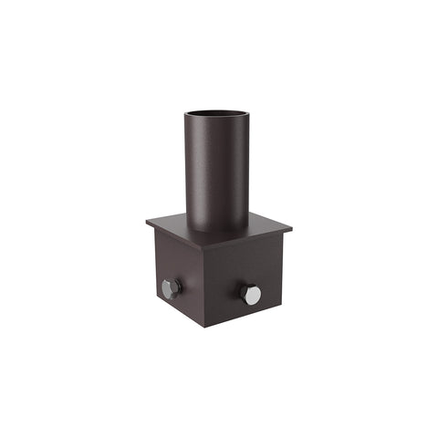 Square Pole Mount | 2-3/8” O.D Tenon | Tenon Mount | 4” Pole Square Adaptor | Bronze Housing