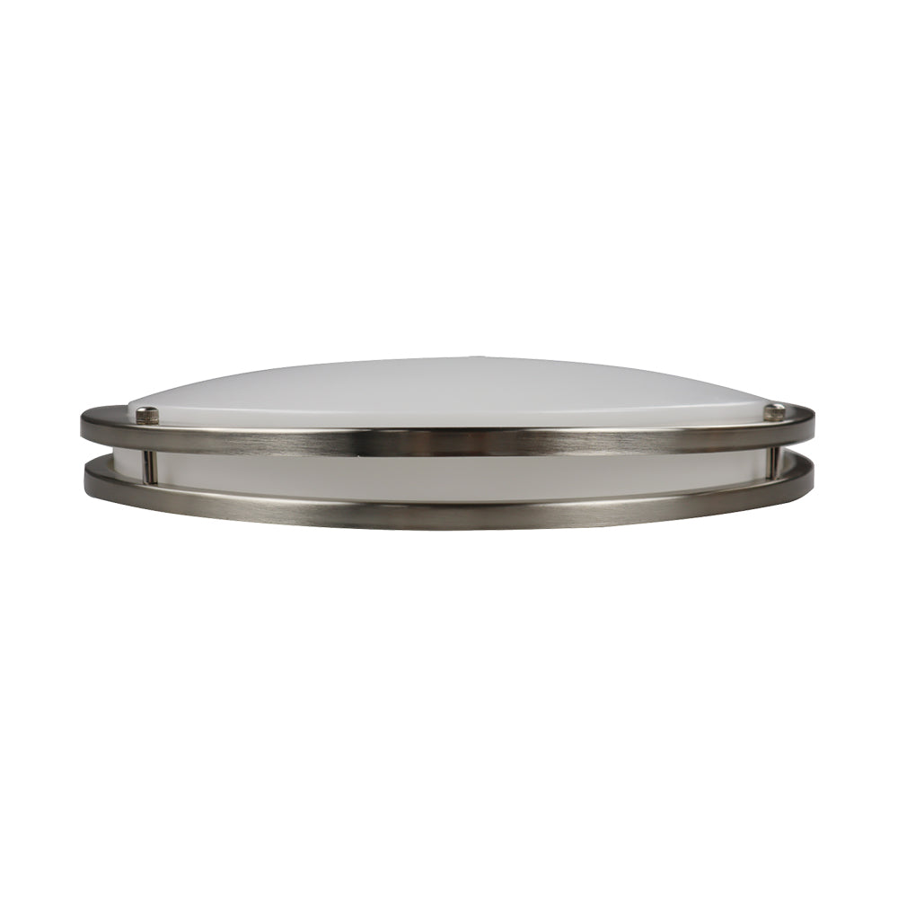 TURBO | Double Ring LED Flush Mount Ceiling Fixture | Adj Watt 16W/22W/30W | 2250Lm | Adj CCT 2700K-3K-3500K-4K-5K | 120V | 16in | Triac Dimmable | ETL & ES Listed | 5 Year Warranty