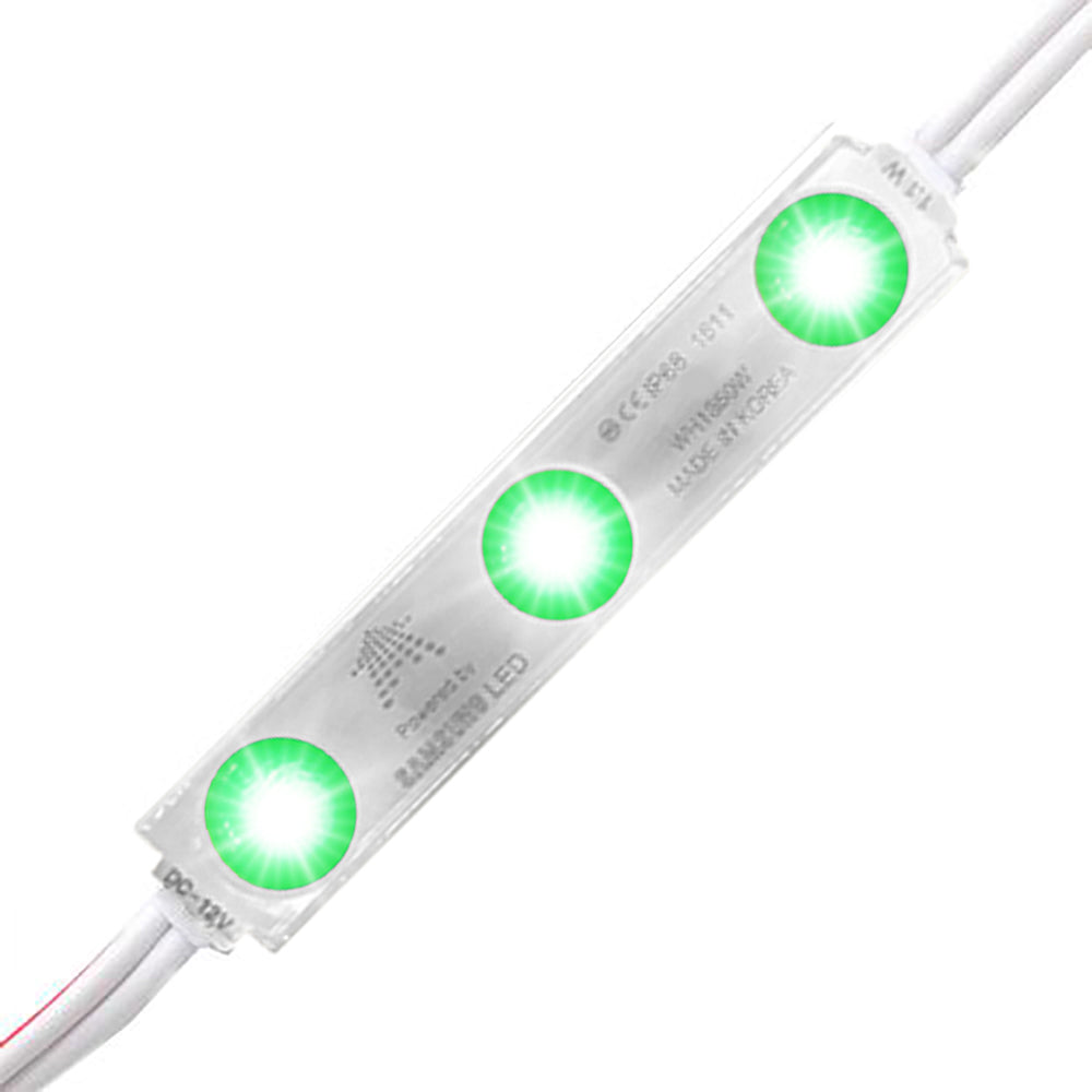 HD5 | LED Sign Module | 0.72 Watt | 66 Lumens | Green | 12V | 180 Degree Beam Angle | W/Diffuser | IP68 | CE & ROHS Listed | Pack of 50