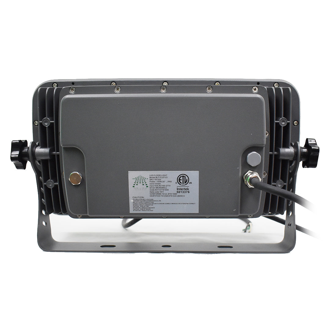 LSL | LED Flood Light | 100 Watt | 9000 Lumens | 3000K | 100V-277V | 30 Degree Beam Angle | Grey Housing | ETL Listed