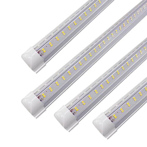 YONAH | LED Linkable Integrated Tube | 90 Watt | 12600 Lumens | 5000K | 100V-277V | 8' | Clear Lens | ETL Listed | Pack of 4