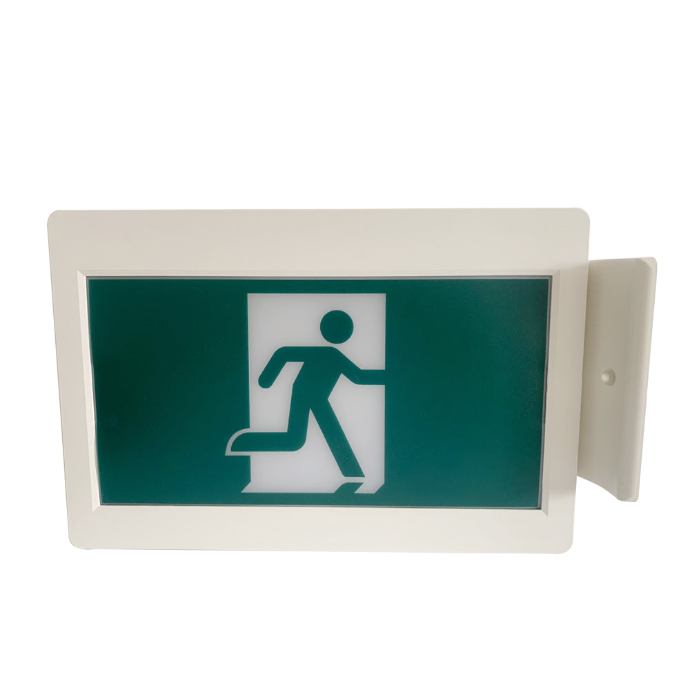 H3 | LED Running Man Safety Exit Sign | 3.5W | 6000-7000K | Green | 120-347V | 3.6V 1000mAh Ni-Cd Battery | Single & Double Face | UL Listed | Pack of 2 - Beyond LED Technology