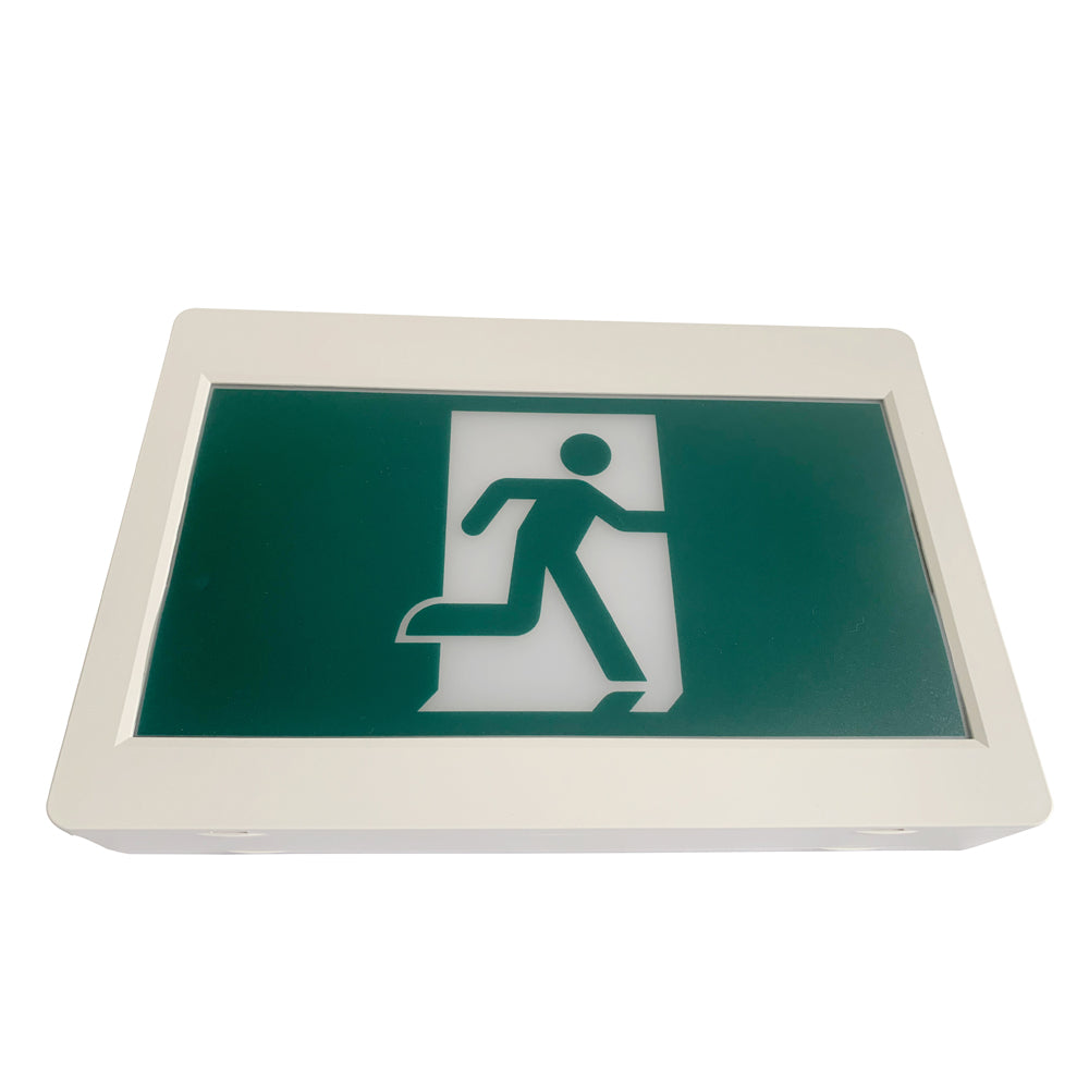 H3 | LED Running Man Safety Exit Sign | 3.5W | 6000-7000K | Green | 120-347V | 3.6V 1000mAh Ni-Cd Battery | Single & Double Face | UL Listed | Pack of 2 - Beyond LED Technology