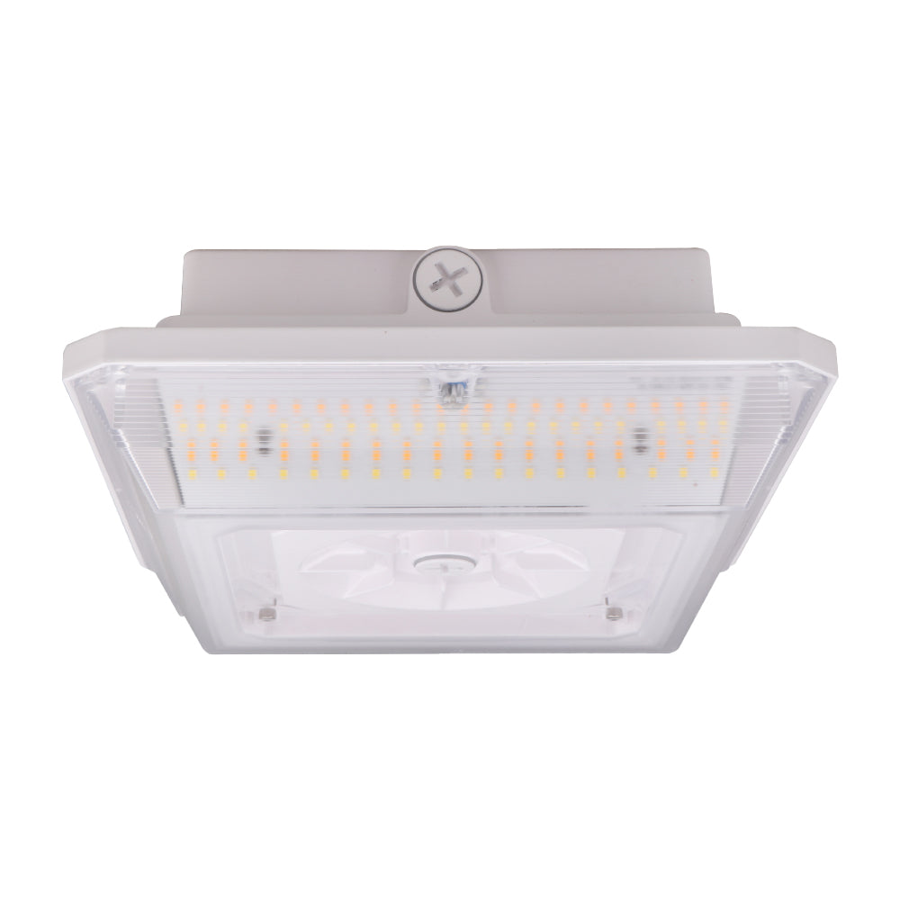 EVERETT | LED Parking Garage Light | 90 Watt | 12600 Lumens | Adjustable CCT 3000K-4000K-5000K | 100-277V | White Housing | IP65 | UL & DLC Listed - Beyond LED Technology