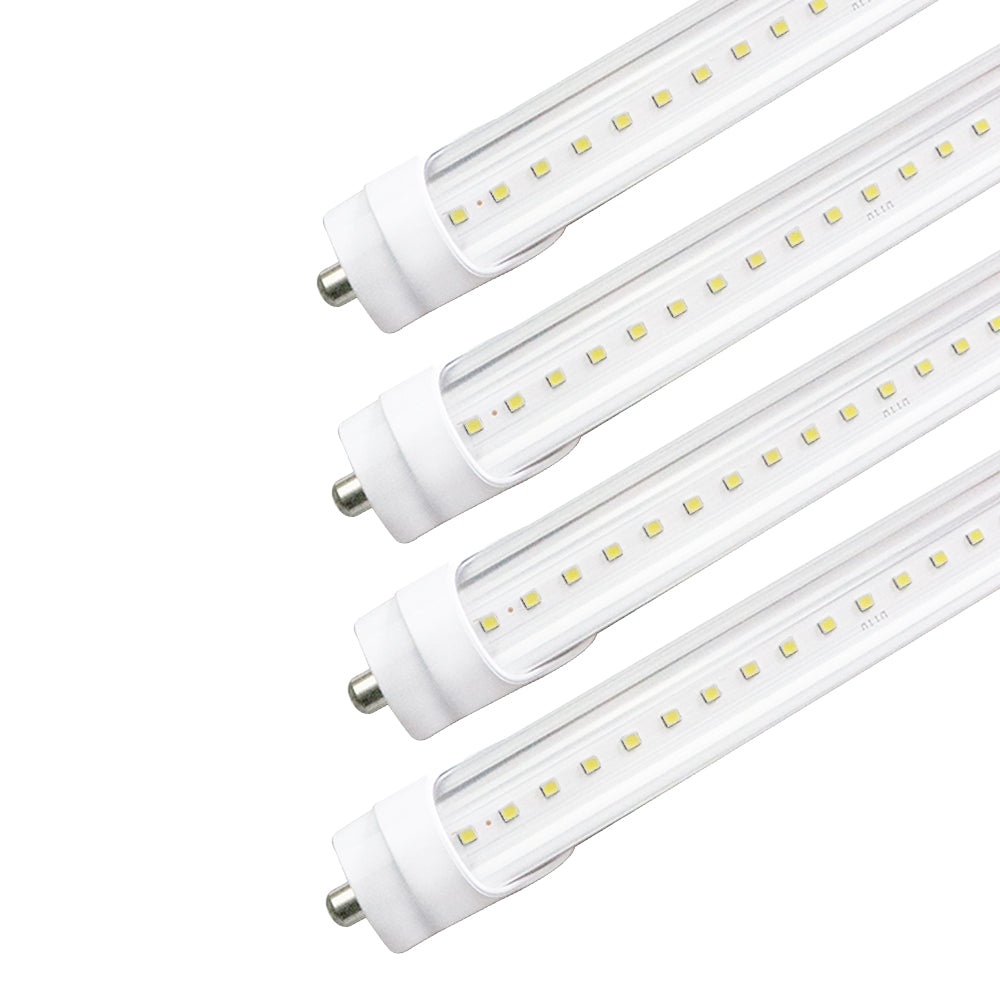 ZELL | LED T8 Tube | 60 Watt | 7800 Lumens | 6500K | 100V-277V | 8ft | Clear Lens | Double Ended Power | ETL Listed | Pack of 4 - Beyond LED Technology