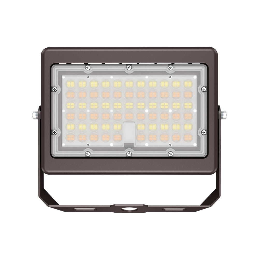ATLAS 2nd GEN | LED Flood Light | 80 Watt | 10880 Lumens | Adjustable CCT 3000K-4000K-5000K | 120V-277V | U Shaped Bracket | Bronze Housing | IP65 | UL & DLC Listed - Beyond LED Technology