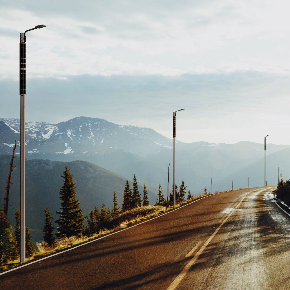 VISTA | Solar LED Street Light | 50 Watt | 6200 Lumens | 5000K | Smart Street Light | Built In Bluetooth | Smart App included | Parking Lot Light | Solar All in One SE Street Light | 3 Years - Beyond Solar