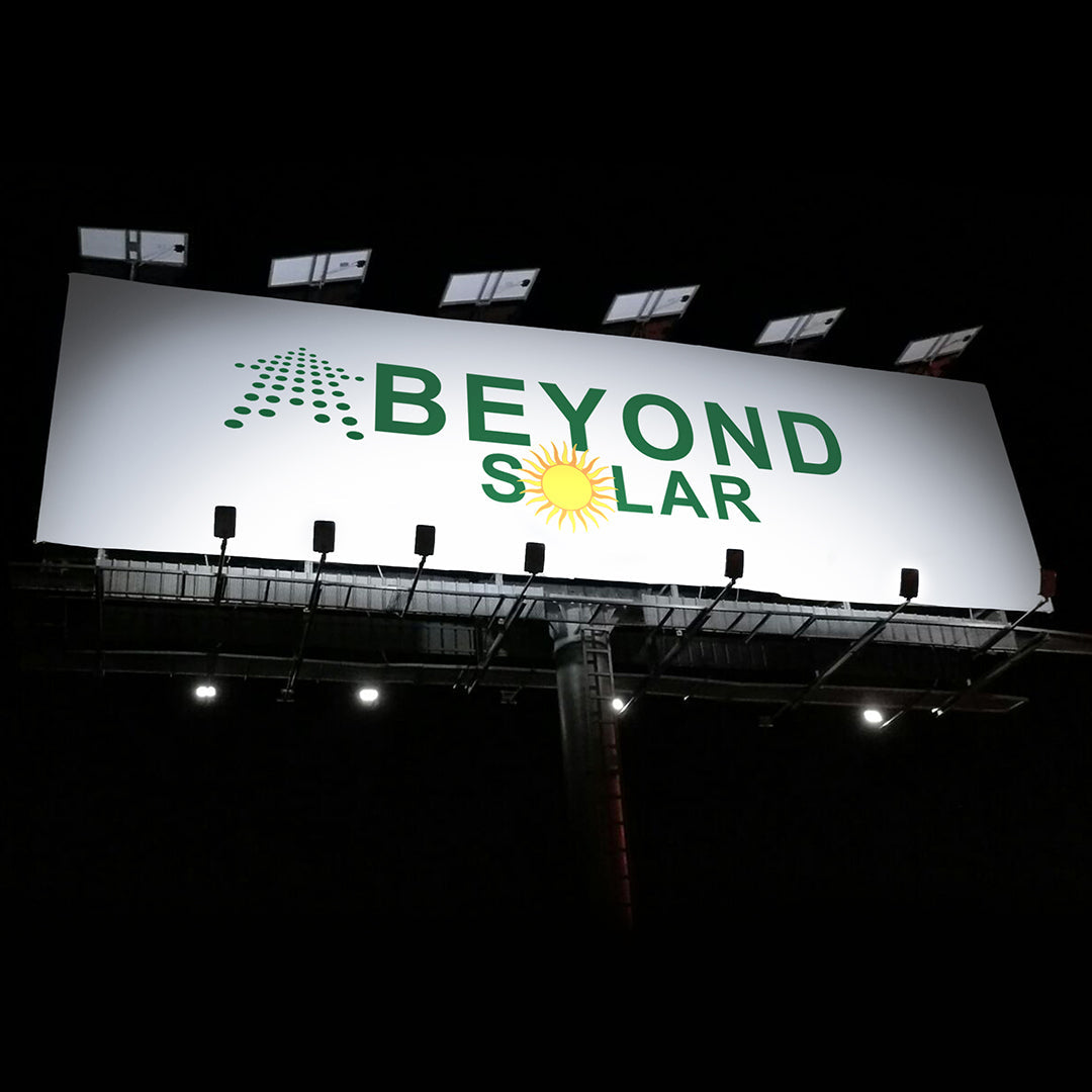 ALPHA | Solar Billboard Light | 50 Watt | 6200 Lumens | 5000K | Pole Mount | IP67 | 3 Years Warranty - Beyond LED Technology