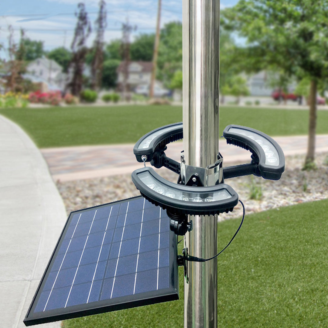 APOLLO | Solar Flag Pole Light | 18 Watt | 1980 Lumens | 6000K | 1 Year Warranty - Beyond LED Technology