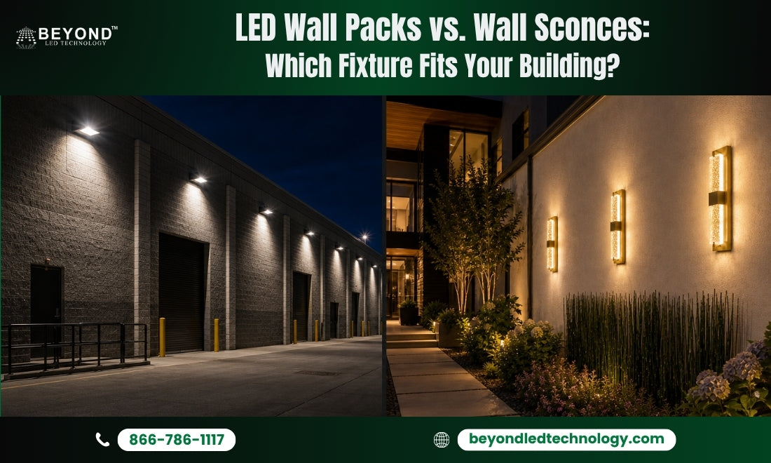 LED Wall Pack vs Wall Sconce: Which Fits Your Building?