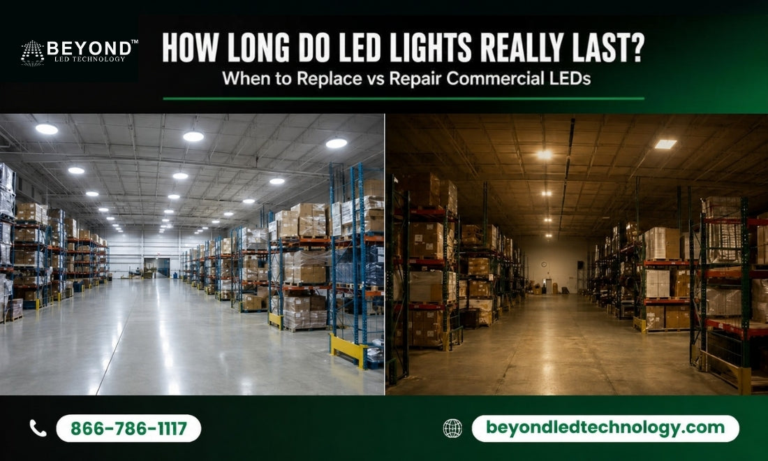 How Long Do LED Lights Really Last? When to Replace vs Repair Commercial LEDs