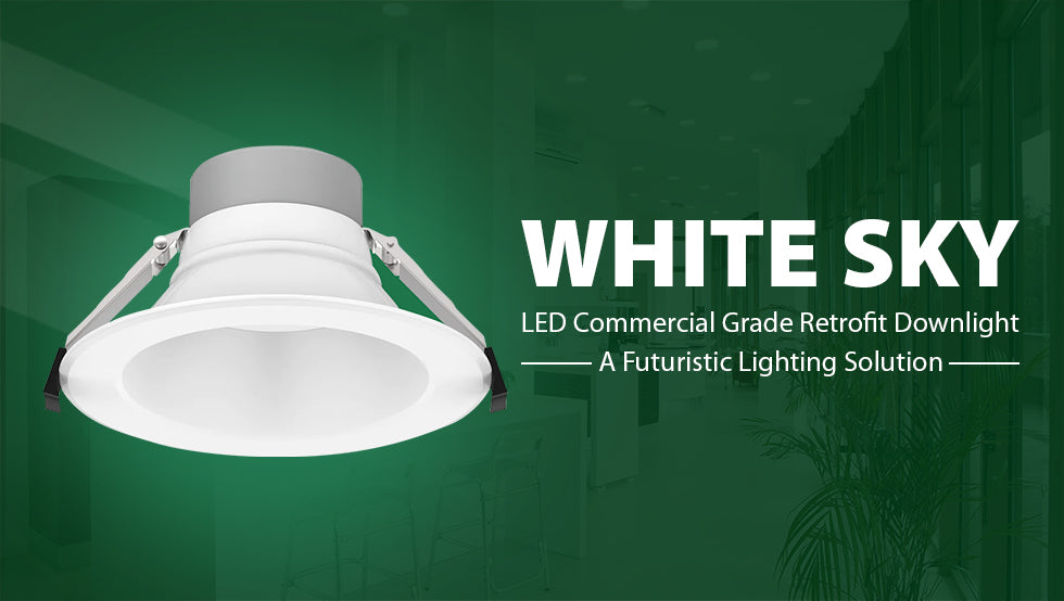 White Sky LED Commercial-Grade Retrofit Downlight - A Futuristic Lighting Solution