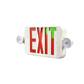 H5 | LED Exit & Safety Sign | 2W | Switchable Color Lens | Red & Green | CCT Adj 6000K-7000K | 120-277Vac | 3.6V 1000MAH Battery | UL Listed