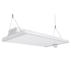 VISION | LED Flat Linear High Bay | Adj Watt 80W-90W-105W | 15750 Lumens | Adj CCT 4000K-5000K | 120-277Vac | 2FT | Frosted Lens | White Housing | UL & DLC Listed