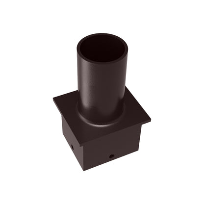 Single Square Vertical Tenon | 4” Square Bracket | Bronze Housing